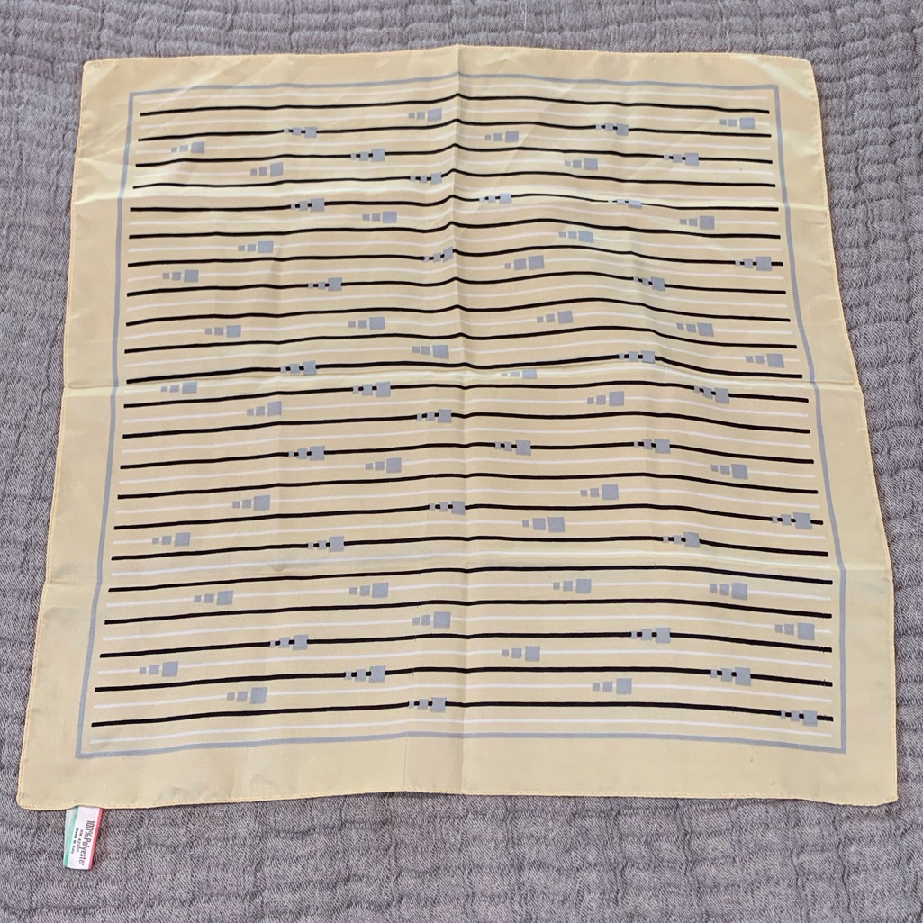 Vintage Italian Scarf Mcm Old Hollywood Glam Geometric Design
